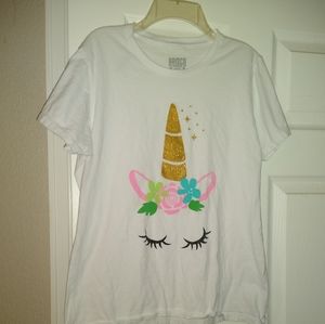 Unicorn white t shirt